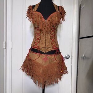 Leg Avenue Indian Princess 3-Piece Costume (M/L) – Corset, Skirt & Headpiece